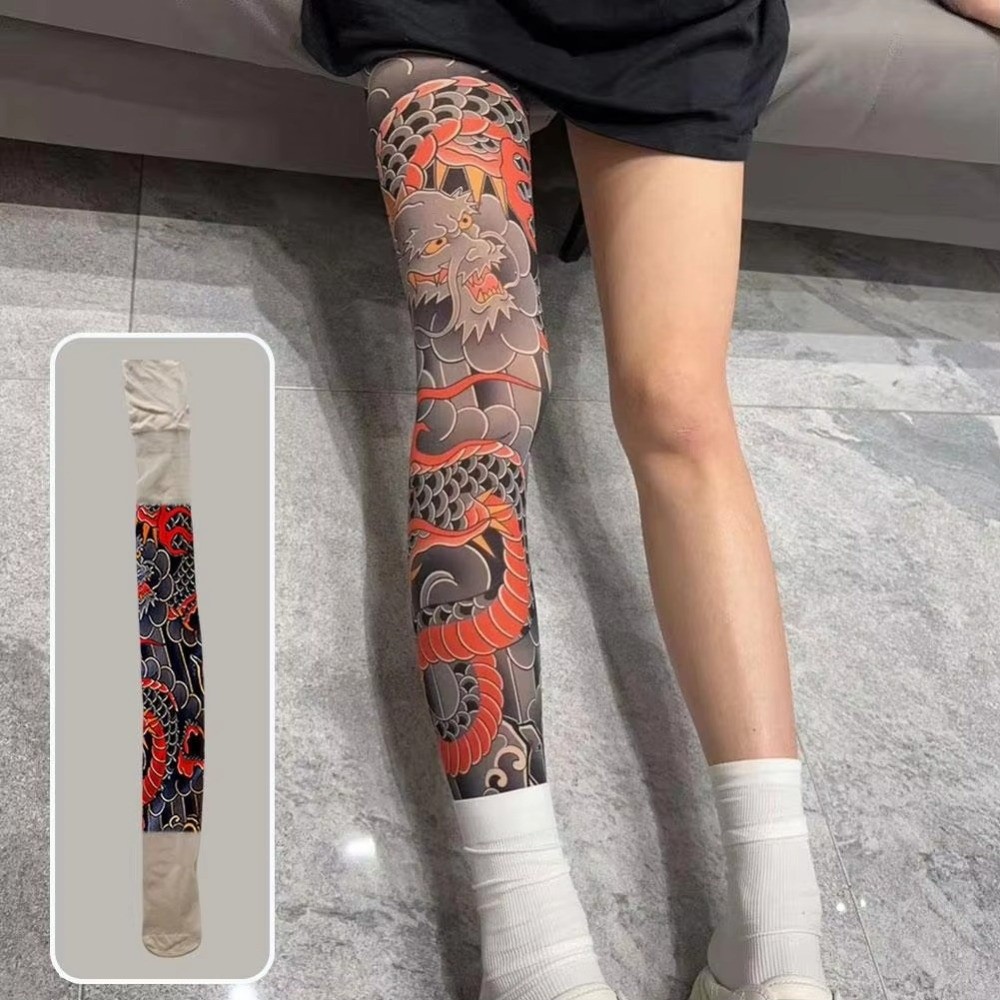 New Full Leg Fake Tattoo Socks - Fishing Socks review and price